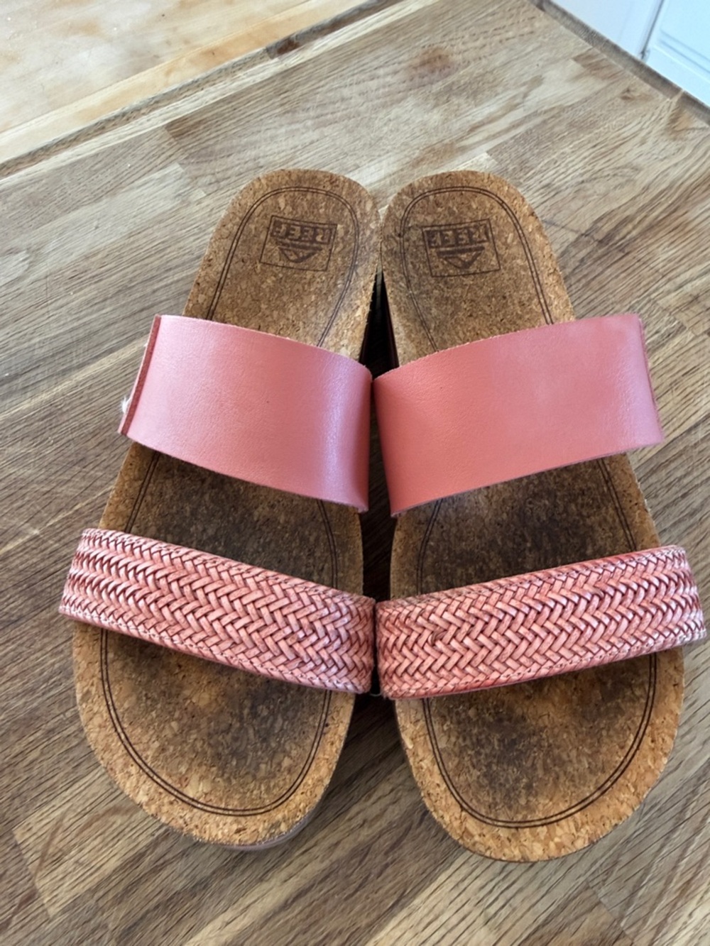 Reef Women's Coral Dual-Strap Cork Slide Sandals